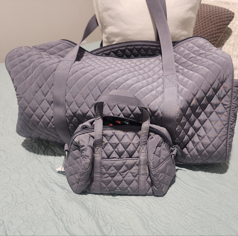 Vera Bradley Quilted XL Duffle Bag as Well As A Matching Satchle !